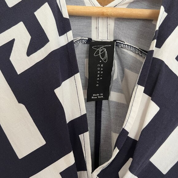 Zero + Maria Cornejo Mini Grecian Print Dress - Sz 0 - Picture 6 of 6